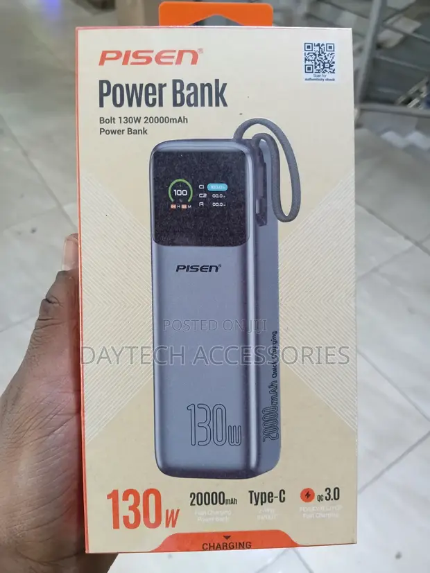 Pisen Bolt 20,000mAh 130W Laptop Power Bank - 1