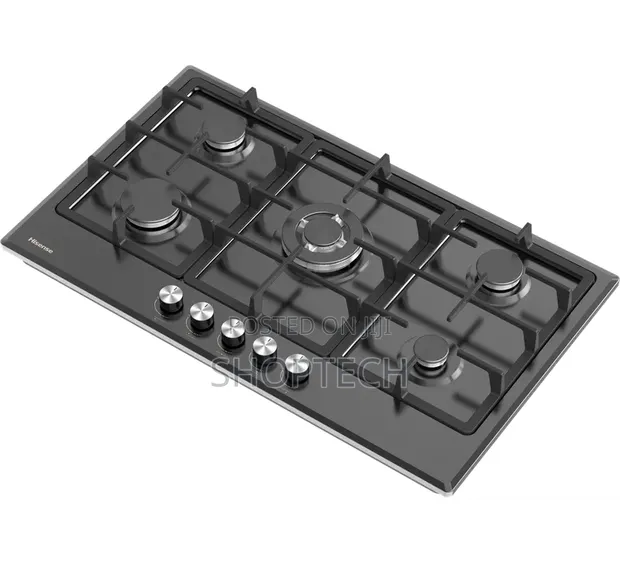 Hisense 76CM Built-in Gas Hob (Chuma cha Kutolea, 5 Burner) - 1