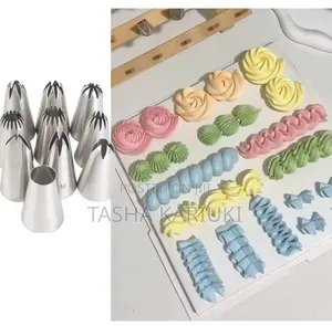 Kiti cha Kupamba Keki - Pampu ya Icing na Nozzles