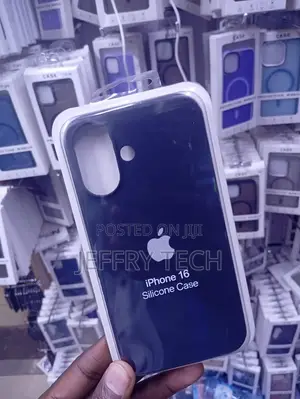 Kifaa Kipya cha Silicone Rangi ya Bluu Nyeusi kwa Apple iPhone 16