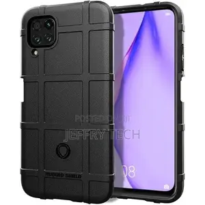 Kifuniko cha Huawei Nova 7i cha Carbon Fiber - Nyeusi