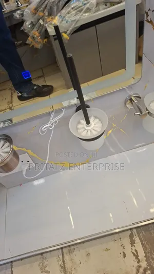 Modern Toilet Brush with Glass Holder