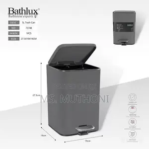 Bathlux 5L Chuma cha Kutumika cha Pedal Bin