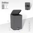 Bathlux 5L Chuma cha Kutumika cha Pedal Bin - 1