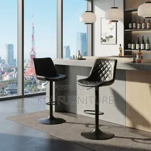 Reclining Mid Backrest Leather Office Home Barstool