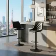 Reclining Mid Backrest Leather Office Home Barstool - 1