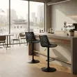Reclining Mid Backrest Leather Office Home Barstool - 2