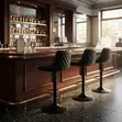 Reclining Mid Backrest Leather Office Home Barstool - 3
