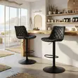 Reclining Mid Backrest Leather Office Home Barstool - 4
