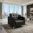 Executive High-End Leather Single Seater Sofa - 5