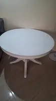 Round Dining Table - White, Used - 4