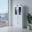 Lockable Executive Office Cabinet with Secure Safe - 1