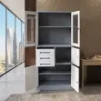 Lockable Executive Office Cabinet with Secure Safe - 2