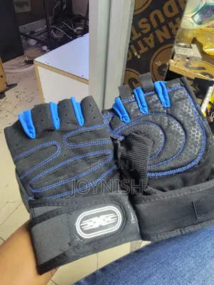 Gloves za Gym - Nyeusi na Bluu