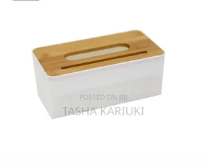 Napkin/Serviette Holder with Bamboo Wood Cover