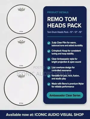 Remo Ambassador Tom Drum Heads