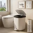 Bathlux 73840 Step Trash Can - 5L White - 2