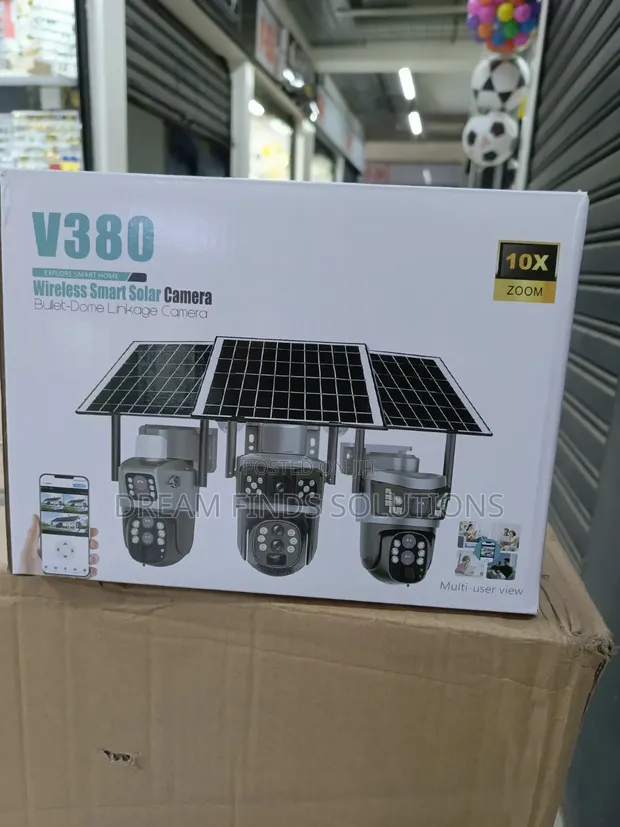 Kamera ya Usalama ya V380Pro yenye Triple-Lens na Solar - 1
