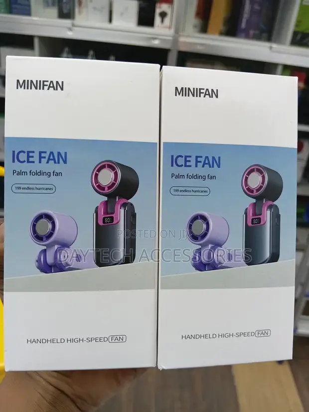 Mini Fan Ice Fan Palm Folding Rechargeable Personal Fan - 1