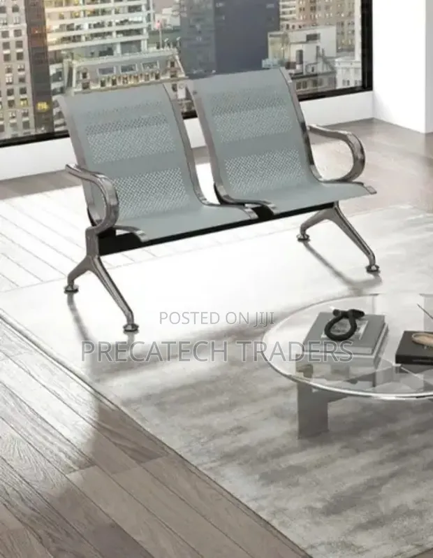 2-Way Link Unpadded Waiting Bench Chair - 1