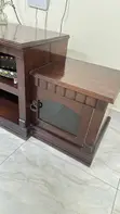 Solid Mvule Wood TV Console - 2