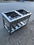 Mpya Stainless Steel Mbili-Burner Gas Cooker - 1