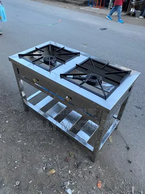 Mpya Stainless Steel Mbili-Burner Gas Cooker