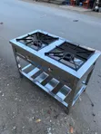Mpya Stainless Steel Mbili-Burner Gas Cooker - 3