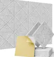 3D Acoustic Soundproof Grey Panels (50x50cm) - 1