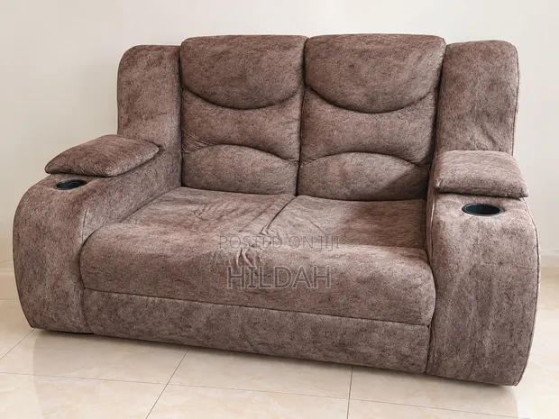 5-Seater Semi Recliner Sofa Set - Brown/Taupe - 1