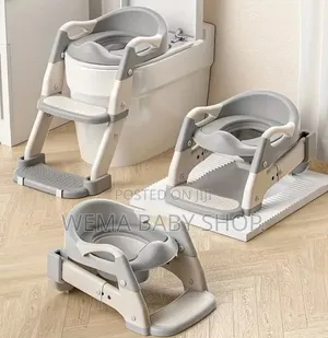 3-in-1 Potty ya Watoto inayokunjwa na Ngazi