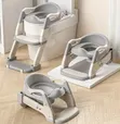 3-in-1 Foldable Baby Potty Training Seat with Step Ladder - 1