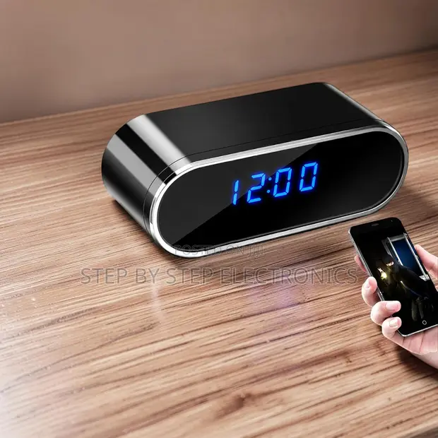 Wireless HD WiFi Alarm Clock Hidden Spy Camera - 1