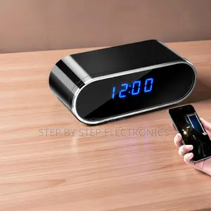 Mini HD WiFi Alarm Clock Hidden Spy Camera