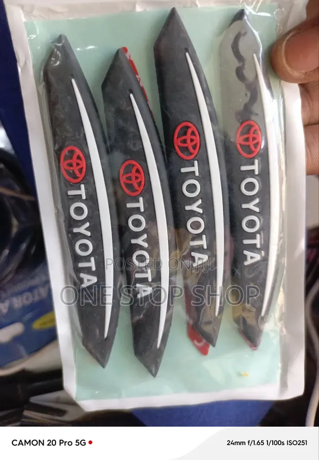 4pc Anti-Collision Scratch Protectors with Toyota Logo - 1