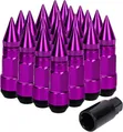Aggressive Bullet Car Wheel Nuts - Purple (20pcs) - 1