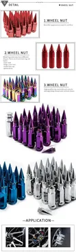 Aggressive Custom Bullet Wheel Nuts - Brand New - 1