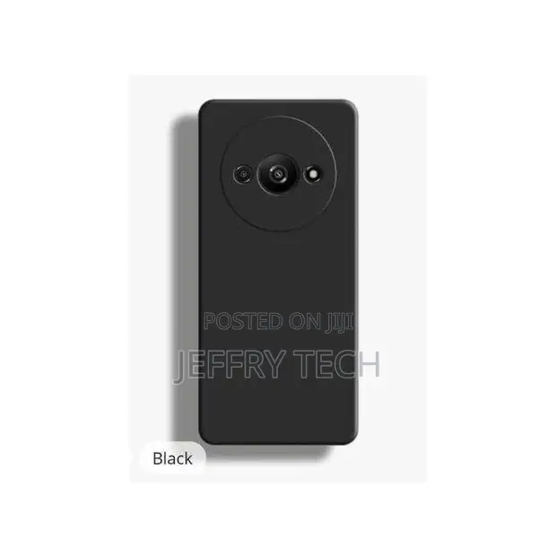 Redmi A3 Pro Phone Cover - Black Silicone Shockproof Case - 1