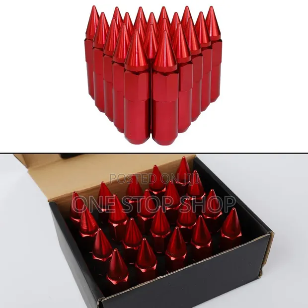 20pc Bullet Shaped Racing Hub Spiked Lug Nuts - 1