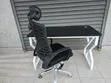 High Back Office Chair with 1.2m Metallic Desk - 3