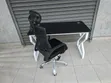 High Back Office Chair with 1.2m Metallic Desk - 4