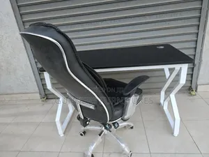 Boss Office Products Combo Desk and Leather Chair