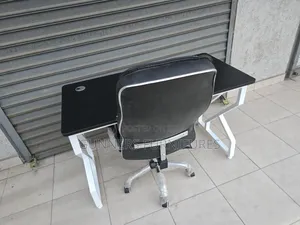 Brand New Metallic Frame Office Desk and Leather Chair