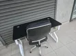 Brand New Metallic Frame Office Desk and Leather Chair - 2