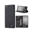 Caseme Vivo Y05 Black Retro Flip Wallet Suede Leather Cover Case - 1