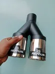 Remus Exhaust Tip - Vituo vya Kipolishi & Kuingiza Y-Pipe Nyeusi - 1