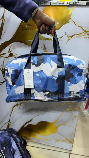 Blue Multicolor Gym Bag