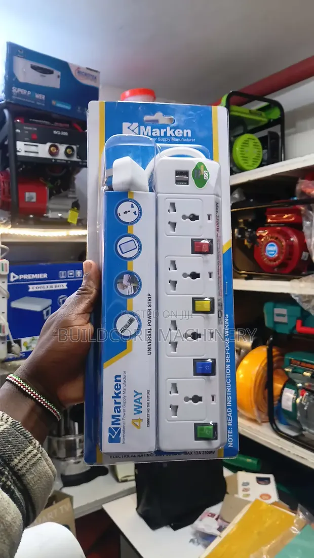 Marken 4-Way Power Extension with USB Ports - 1