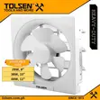 Tolsen Exhaust Fan Ventilation Fan Bathroom Wall Mount - 3