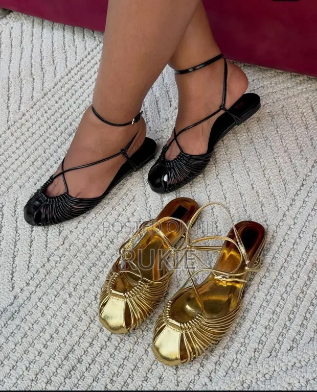 Zara Strappy Flat Sandals - 1